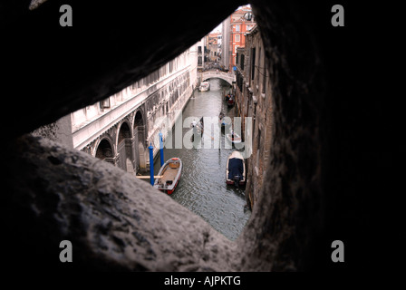 View from Bridge of Sighs Venice Italy Stock Photo