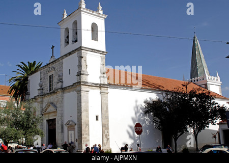 Church of Most Holy miracle (St. Stephen), place of Most Holy Eucharistic Miracle in Santarem, Portugal Stock Photo