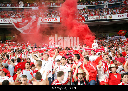 Sevilla FC fans Stock Photo