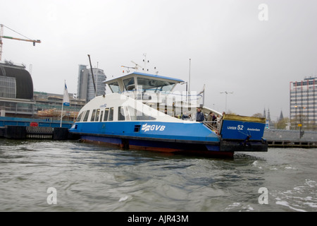 GVB ferry ijveer 52 connects Amsterdam Central Station and the north of Amsterdam Stock Photo