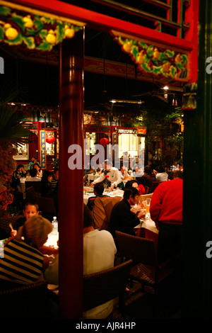 People at Hua Jia Yi Yuan restaurant is considered a landmark and is one of beijings most famous restaurants Beijing Stock Photo