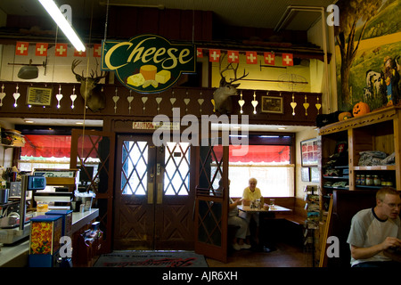 Baumgartner's Cheese Store and Tavern Monroe, Wisconsin Stock Photo