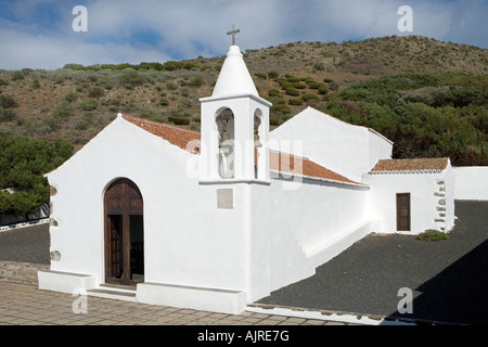 Canary Islands, El Hierro, The white chapel Santuario de la Virgen de Los Reyes is the home of the patron saint of the Island Stock Photo