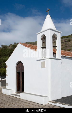 Canary Islands, El Hierro, The white chapel Santuario de la Virgen de Los Reyes is the home of the patron saint of the Island Stock Photo