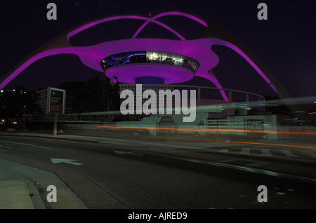 Los Angeles airport control tower and buildings Stock Photo