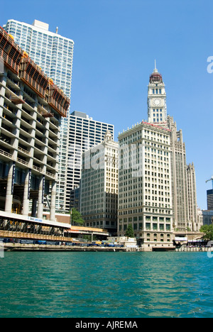 Chicago River elevators Stock Photo - Alamy
