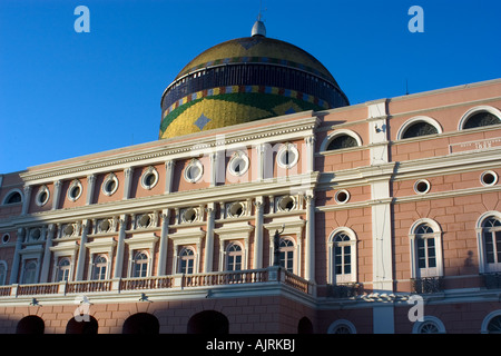 Amazon theatre opera house built in 1896 during the rubber boom Manaus Amazonas Brazil Stock Photo