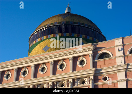 Amazon theatre opera house built in 1896 during the rubber boom Manaus Amazonas Brazil Stock Photo