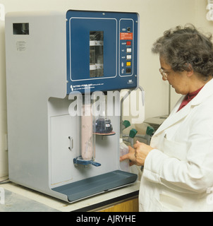 Nitro Foss distillation apparatus for measuring protein in cereal grain Stock Photo