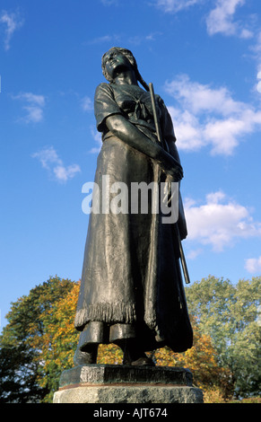 CANADA Wolfville Nova Scotia Grand Pre Historic Site statue of Evangeline Stock Photo