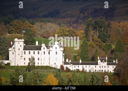 Blair Castle at the village of Blair Atholl Strath Garry Perth and Kinross Scotland Stock Photo