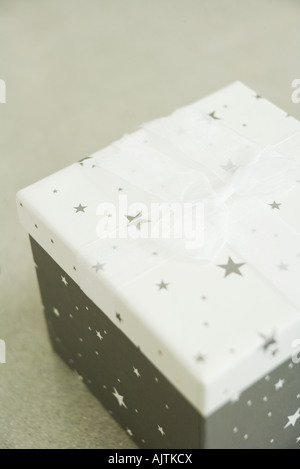 Christmas gift, on floor, close-up Stock Photo