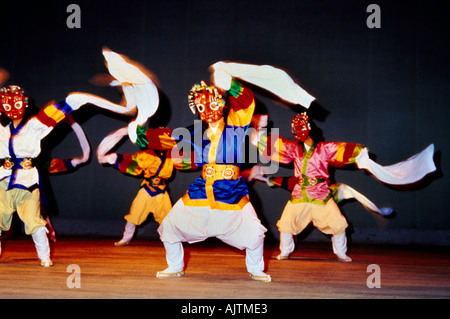 Korea Pongsan Mask Dance Stock Photo