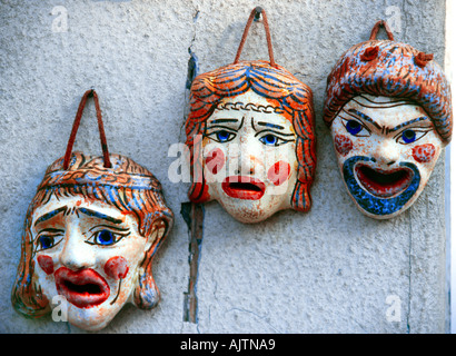 Greek Theatre Actor's Masks Stock Photo