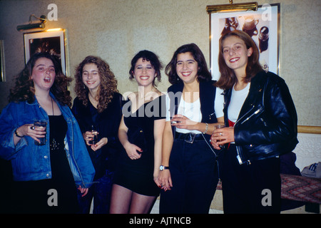 Teenage Girls Drinking at 18th Birthday Party Stock Photo