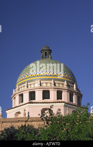 Tiled dome at Pima County Courthouse, Tucson, Arizona, USA Stock Photo