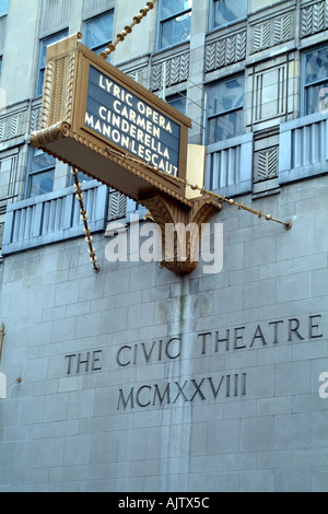 Civic Theatre Lyric Opera Chicago Illinois USA Stock Photo