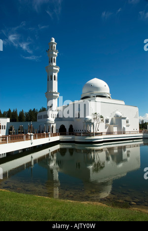 Masjid Tengku Tengah Zaharah or also known as Floating Mosque in Kuala Terengganu Malaysia Stock Photo