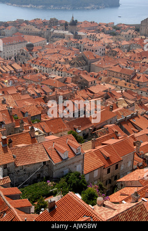 Roof tops Dubrovnic Dalmatia Croatia Stock Photo