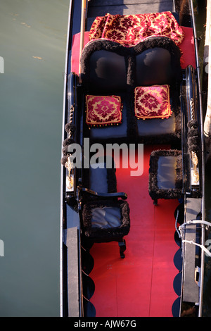 Detail of a Venetian Gondola, Venice, Italy Stock Photo