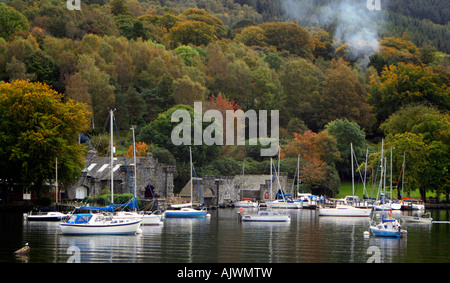 View of Lake Windermere in the Lake District National Park in early Autumn. Stock Photo