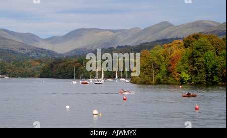 View of Lake Windermere in the Lake District National Park, England, UK, in Autumn Stock Photo