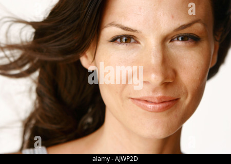 beauty portrait of young woman looking at camera Stock Photo