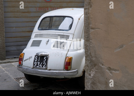 fiat 500, classic car, umbria, italy Stock Photo