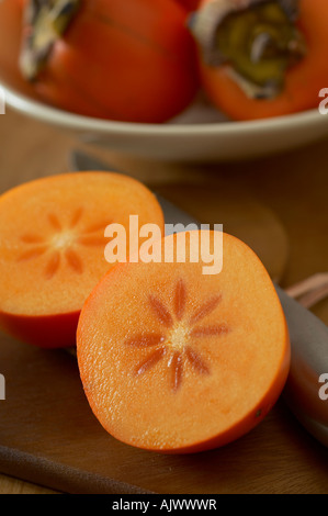 Sharon Fruit or Persimmon Stock Photo