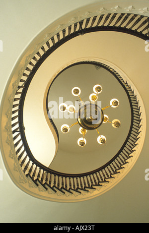 Interior spiral staircase, State Capitol Building, Montgomery, Alabama Stock Photo