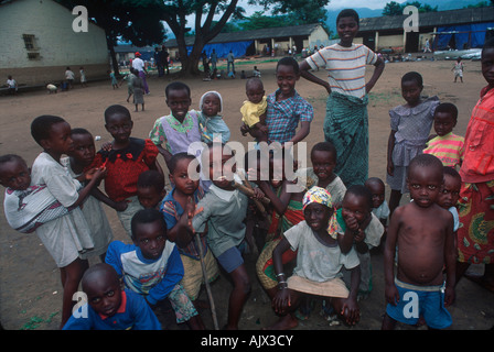 Displaced Burundi Tutsis and Hutus living in school in Nagaragara Quarter in Bujumbura. Stock Photo