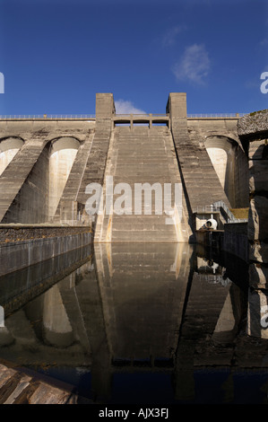 Close up of the Lawers hydro electricity dam and spillway in the Ben Lawers National Nature Reserve Perthshire Scotland UK Stock Photo