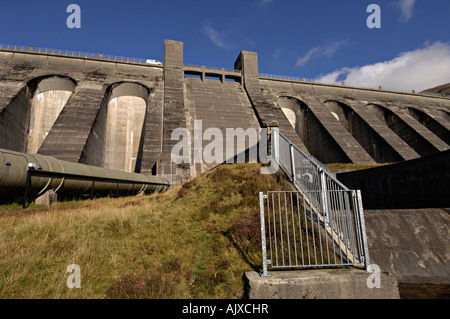 Close up of the Lawers hydro electricity dam in the Ben Lawers National Nature Reserve Perthshire Scotland UK Stock Photo