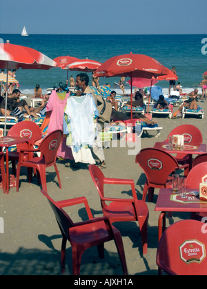 Summer Fun on the Beach, Fuengirola, Costa del Sol, Spain, Europe, Stock Photo