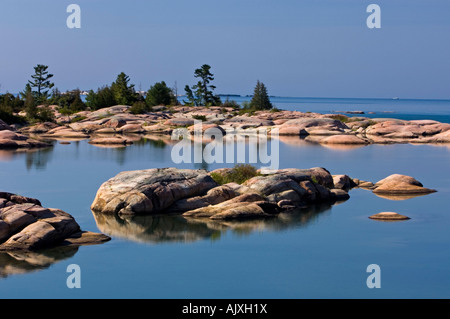 Fox Islands in Desjardins Bay, Georgian Bay, Killarney, Ontario, Canada Stock Photo