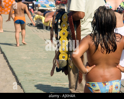 Costa del Sol beach scene, beaches, Spain, Europe, Stock Photo