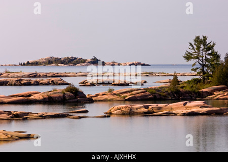 Fox Islands in Desjardins Bay, Georgian Bay, Killarney, Ontario, Canada Stock Photo