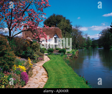 United Kingdom. England. Devon. Bickleigh Cottage and gardens. Stock Photo