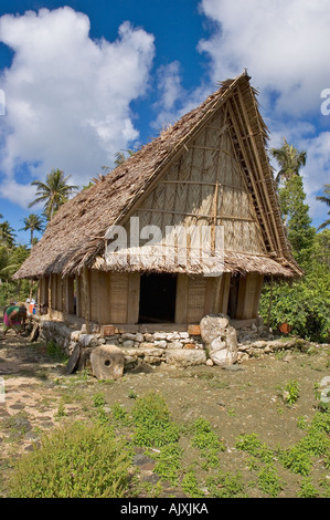 Traditional Mens House a meeting house strictly for men Yap Micronesia Pacific Ocean Stock Photo