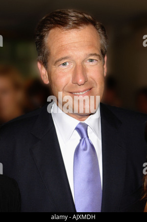 Candid Portrait of NBC Nightly News Anchor and Journalist Brian Williams Stock Photo