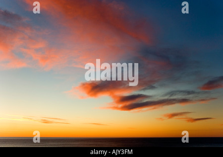 Pre-dawn skies over the Gulf of St. Lawrence, Forillon National Park, QC Quebec, Canada Stock Photo