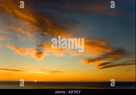 Pre-dawn skies over the Gulf of St. Lawrence, Forillon National Park, QC Quebec, Canada Stock Photo