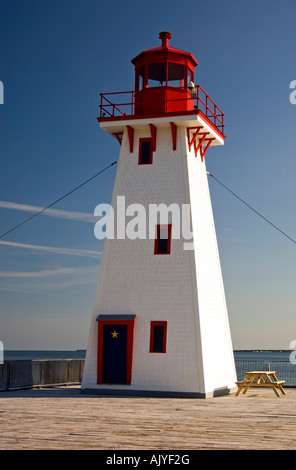 Lighthouse near Aquarium, Shippagan, NB New Brunswick, Canada Stock Photo