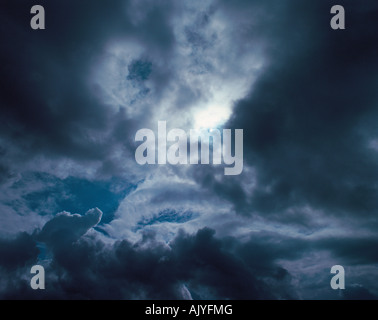 Environment & nature. Dark and stormy sky. Stock Photo