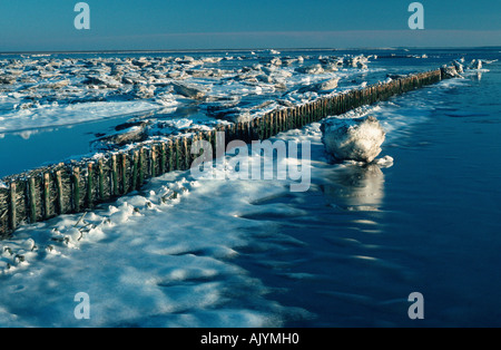 Wadden Sea in winter / Wattenmeer im Winter Stock Photo
