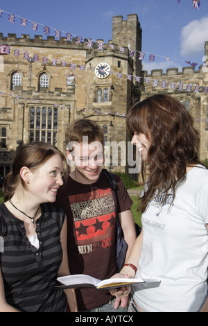 England United Kingdom UK,Great Britain British English,County Durham,Durham City,Durham Castle,University College,school,campus,Norman architecture,s Stock Photo
