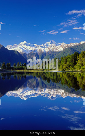 Mirror reflection in the Lake Matheson, New Zealand Stock Photo - Alamy