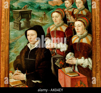 Jan Cornelisz Vermeyen 1500 1559  triptych of the Family Micault Stock Photo