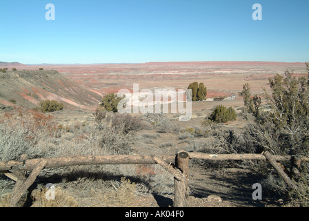 View of Painted Desert from Tawa Point Arizona United States America USA Stock Photo