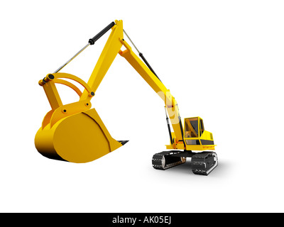 isolated heavy machine on white background Stock Photo